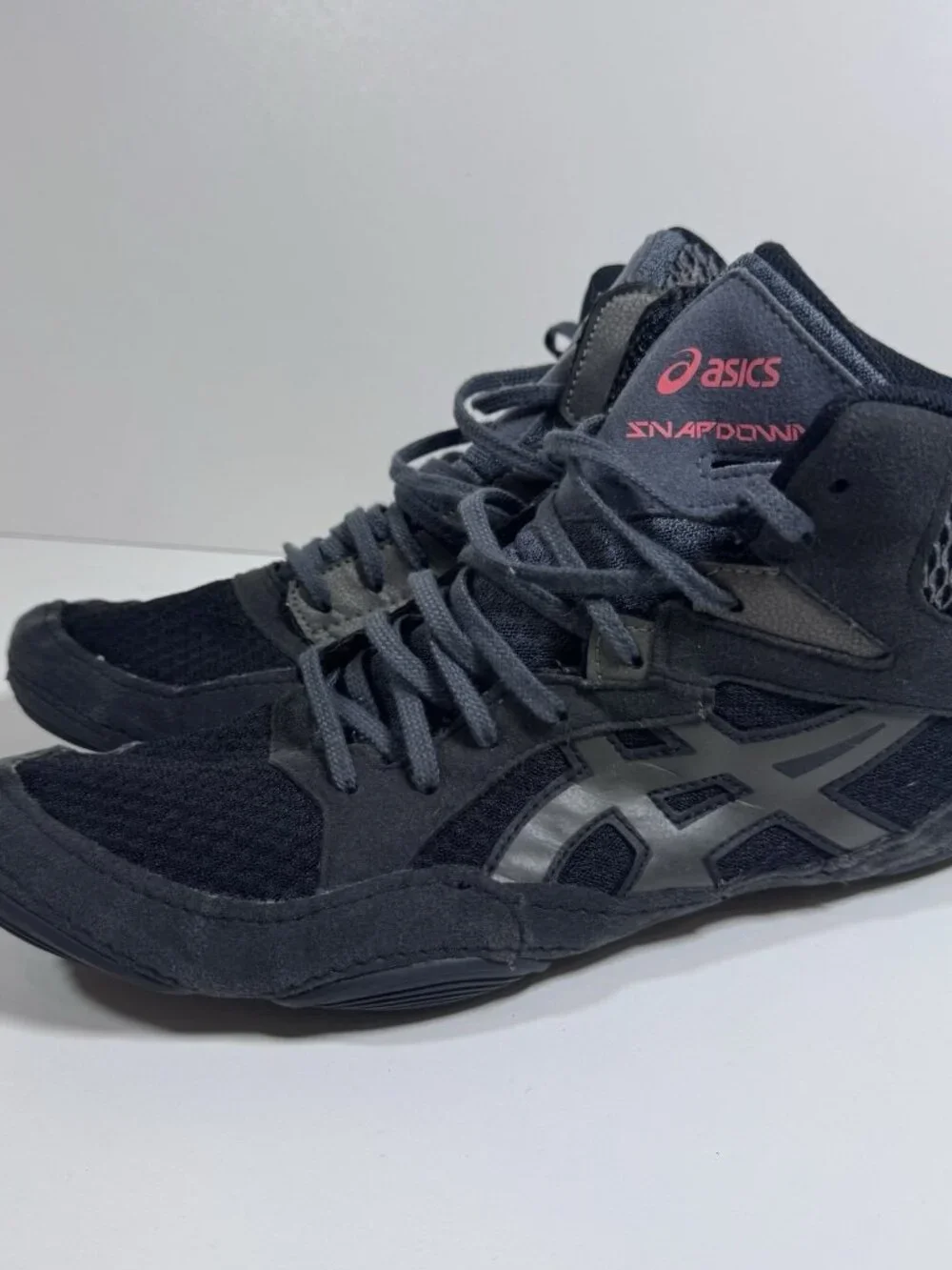 ASICS Men's Snapdown 3 Wrestling Shoes 10 42.5 Black/Gunmetal 1081A030 Athletic